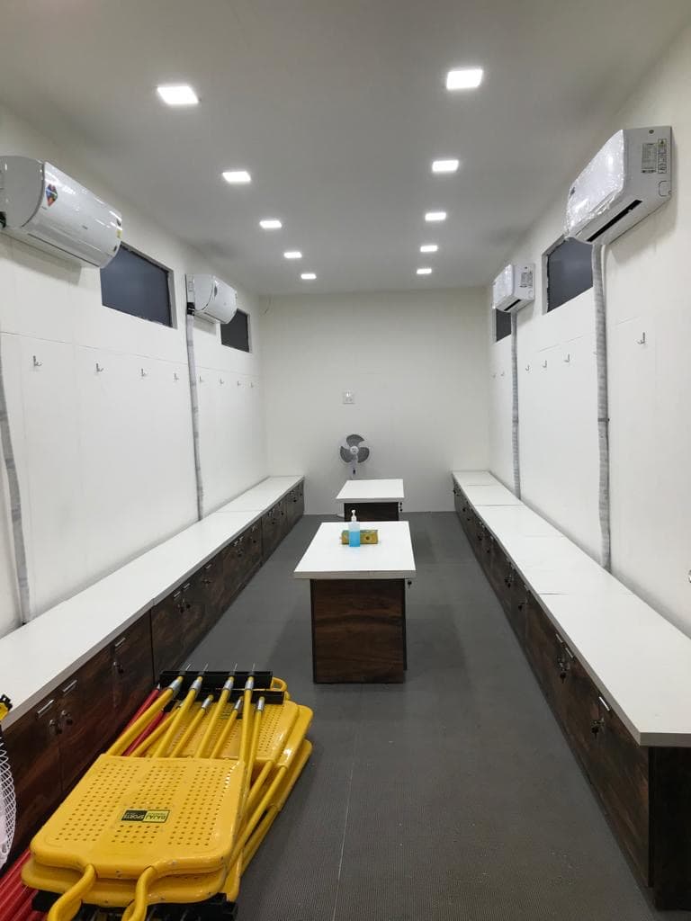 A finished interior fit-out inside an SK7 Enterprises cabin